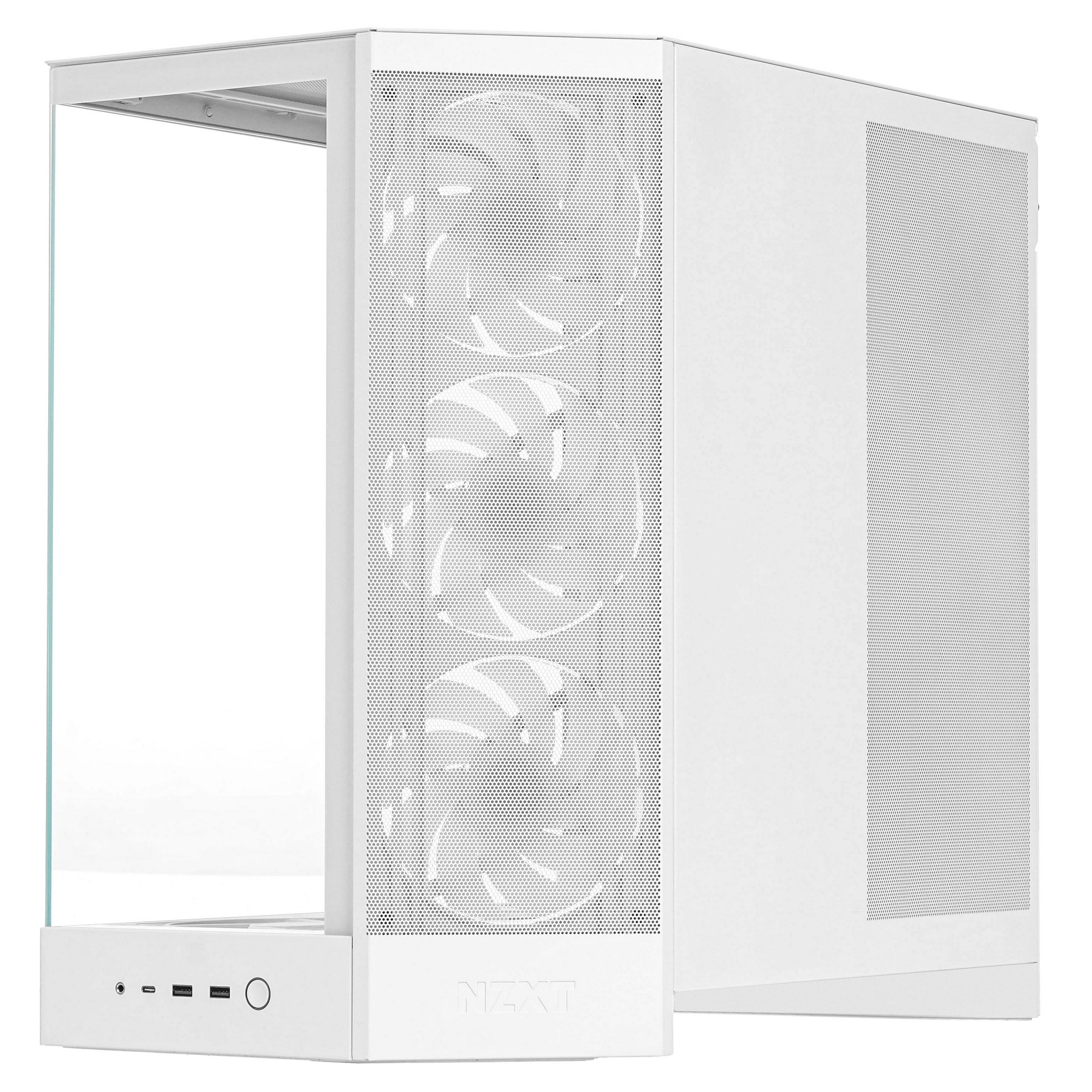 Корпус без блока питания/ Case NZXT H9 Flow RGB+ (2025), Midi-Tower, TG, 6x140mm RGB + 1x120mm RGB,