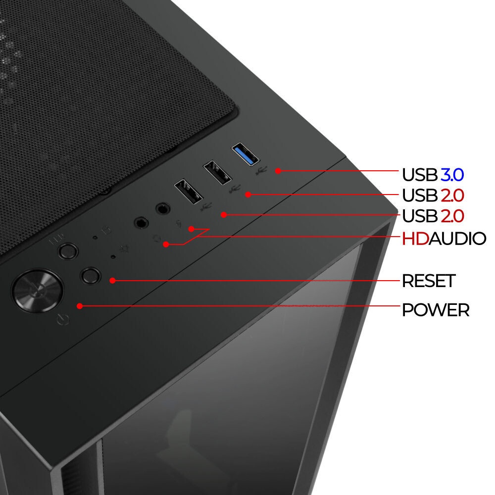 Компьютерный корпус Ginzzu CL610 mATX FAN 4*12FRGB Белый