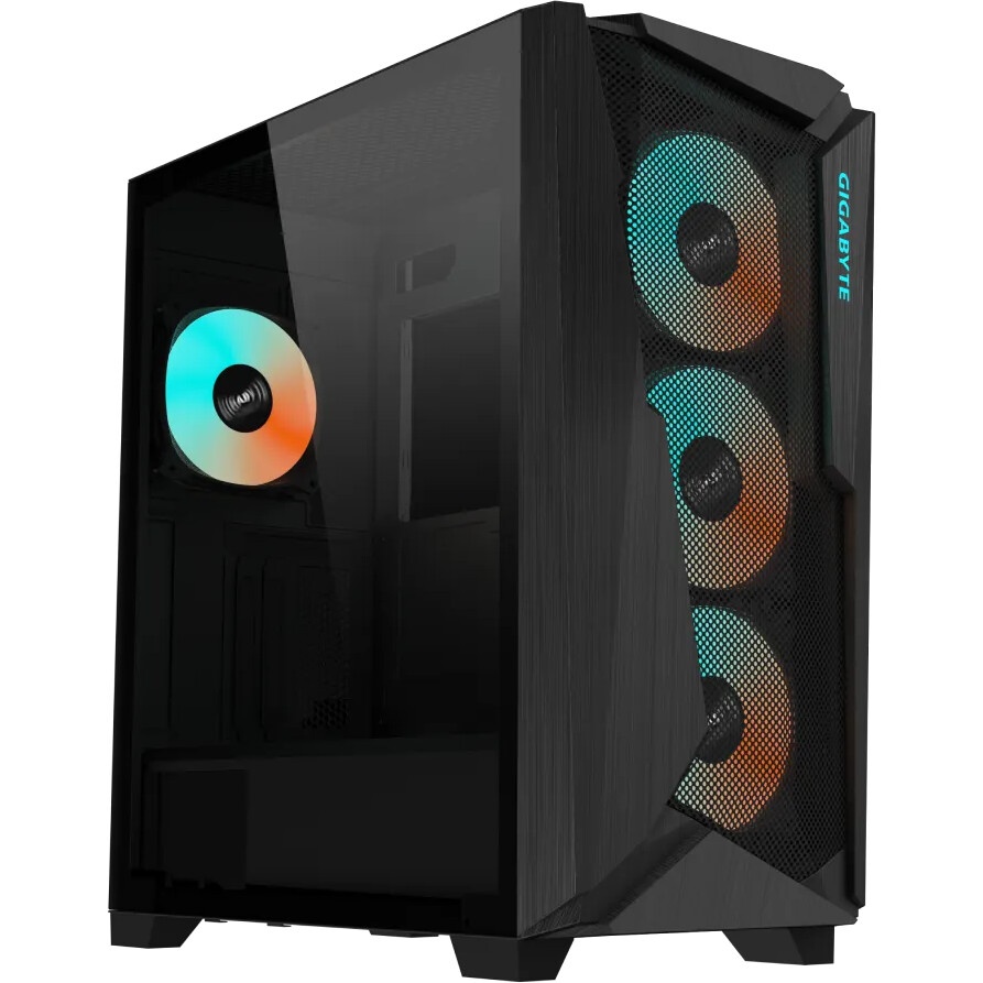 Компьютерный корпус Gigabyte C301G черный без БП ATX 4x120mm 4x140mm 2xUSB3.0 audio bott PSU