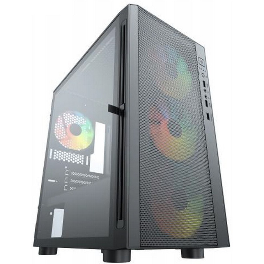Корпус ACD Coffre 104G mATX, Black, CPU 140mm, VGA 245mm, PSU 285mm, 2x3.5INT, 1x2.5INT, 2xUSB 2.0,