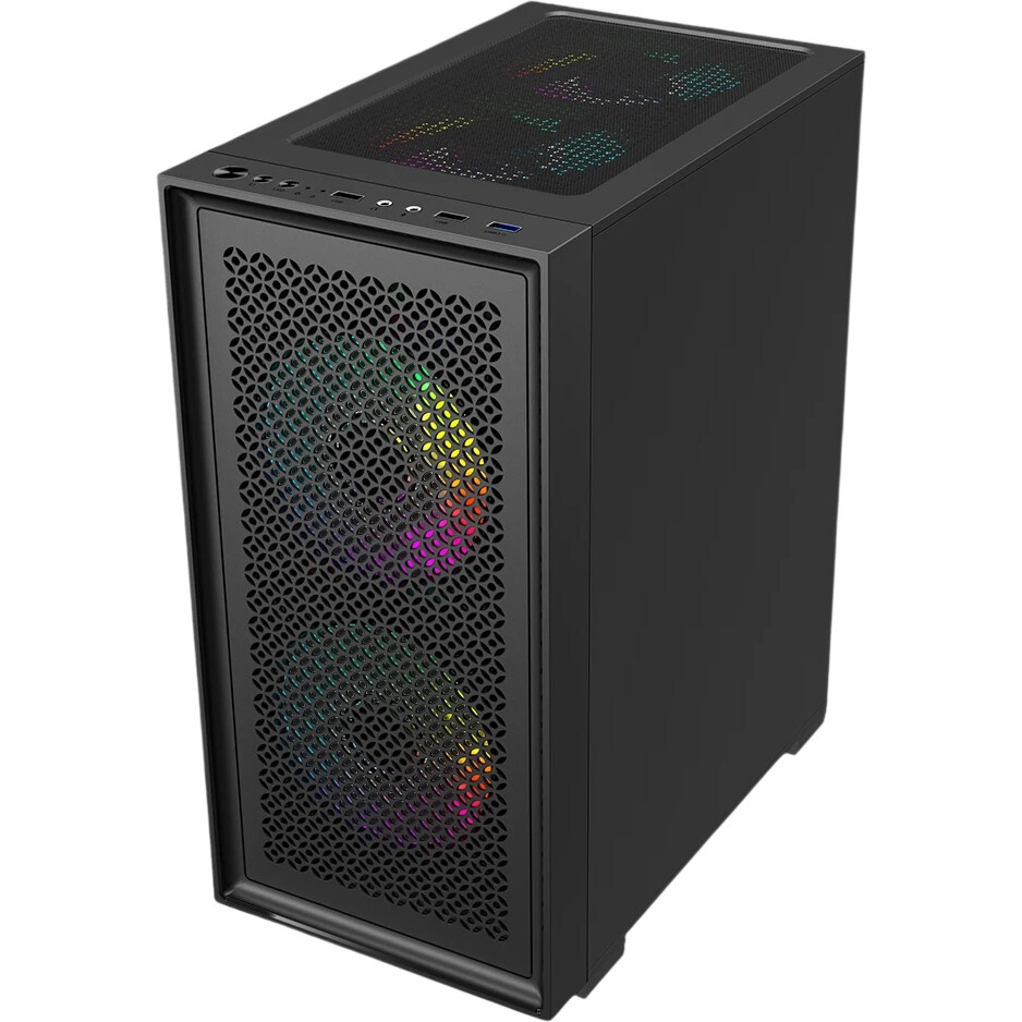 Корпус ACD Coffre 104G mATX, Black, CPU 140mm, VGA 245mm, PSU 285mm, 2x3.5INT, 1x2.5INT, 2xUSB 2.0,