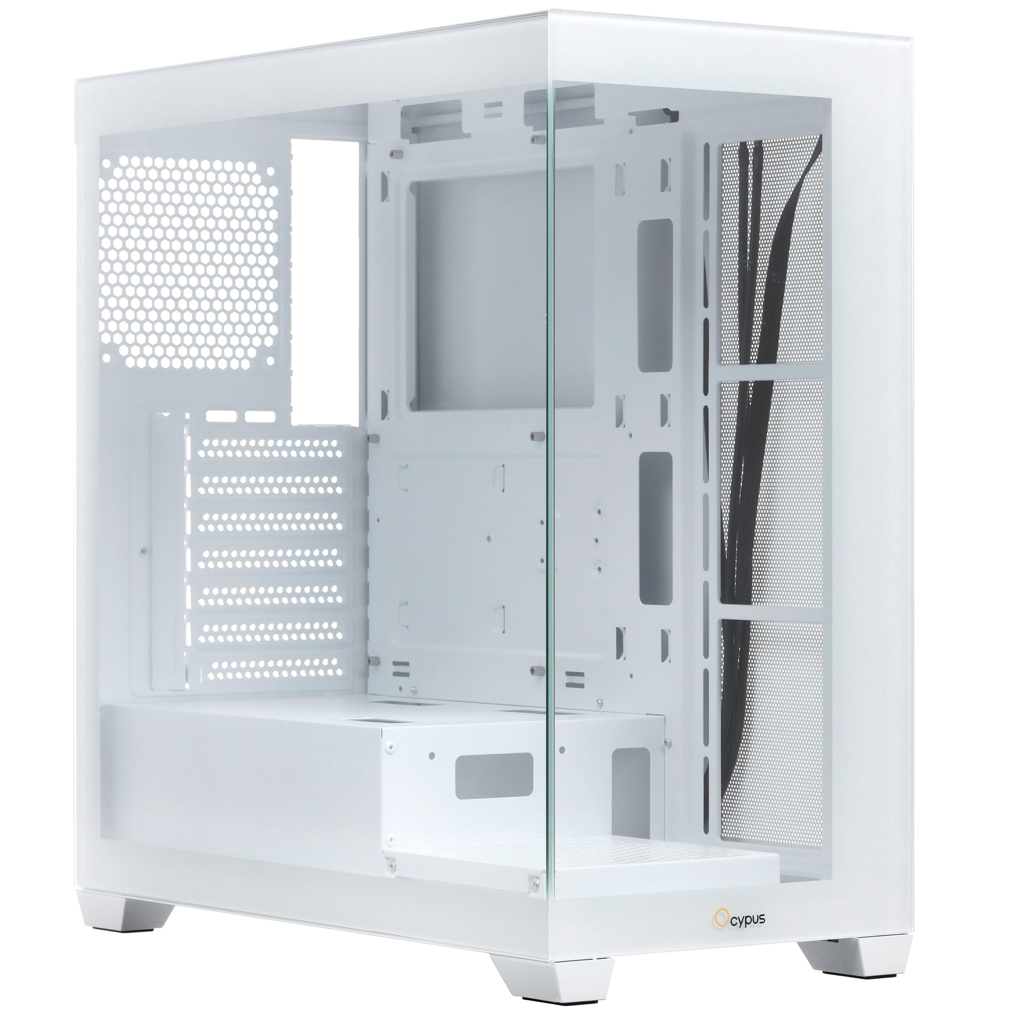 Корпус для ПК Case Ocypus Gamma C72 WH ATX / win / white / no PSU / Tempered Glass