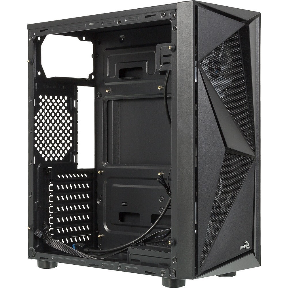 Компьютерный корпус Aerocool  / Formula Menace Saturn FRGB-G-BK-v1 черный без БП ATX 4x120mm 2xUSB2.