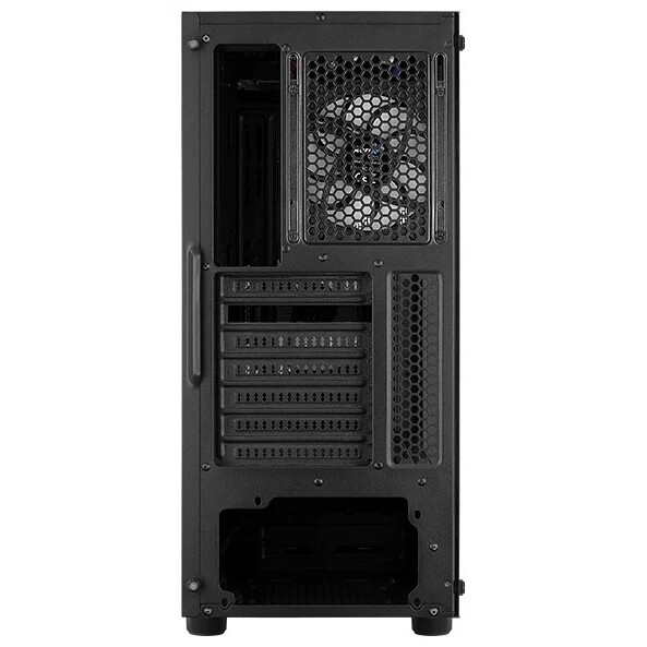 Компьютерный корпус Aerocool  / Formula Menace Saturn FRGB-G-BK-v1 черный без БП ATX 4x120mm 2xUSB2.