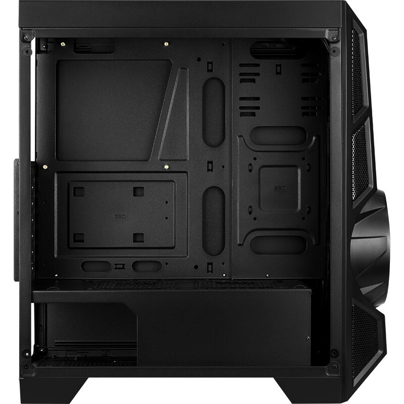 Компьютерный корпус Aerocool  / Formula Menace Saturn FRGB-G-BK-v1 черный без БП ATX 4x120mm 2xUSB2.