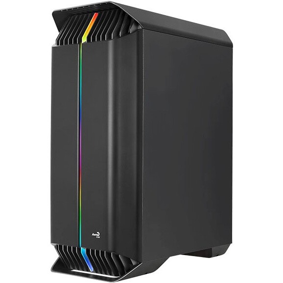 Компьютерный корпус Aerocool  / Formula Menace Saturn FRGB-G-BK-v1 черный без БП ATX 4x120mm 2xUSB2.