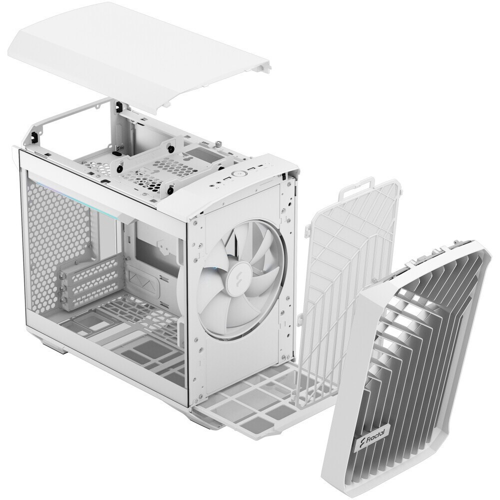 Корпус ПК без блока питания Fractal Design Torrent Nano RGB TG Clear Tint, Mini-Tower, 1x180mm RGB,