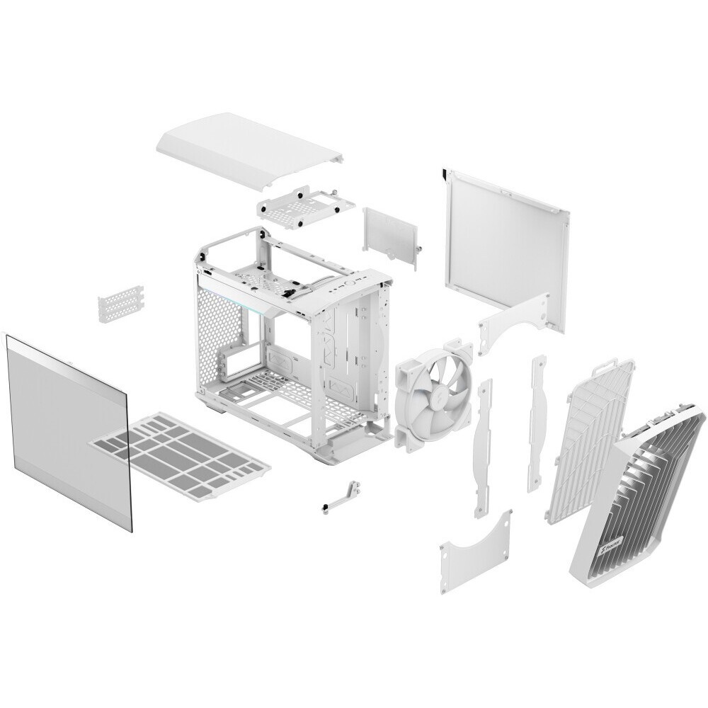 Корпус ПК без блока питания Fractal Design Torrent Nano RGB TG Clear Tint, Mini-Tower, 1x180mm RGB,