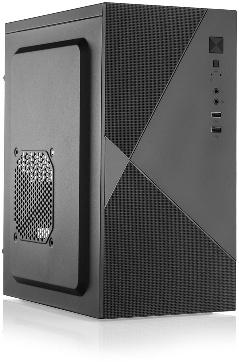 Компьютерный корпус с блоком питания 450Вт. Case Forza mATX, 450W, 2xUSB2.0, Black, w/o FAN, 8 cm fa