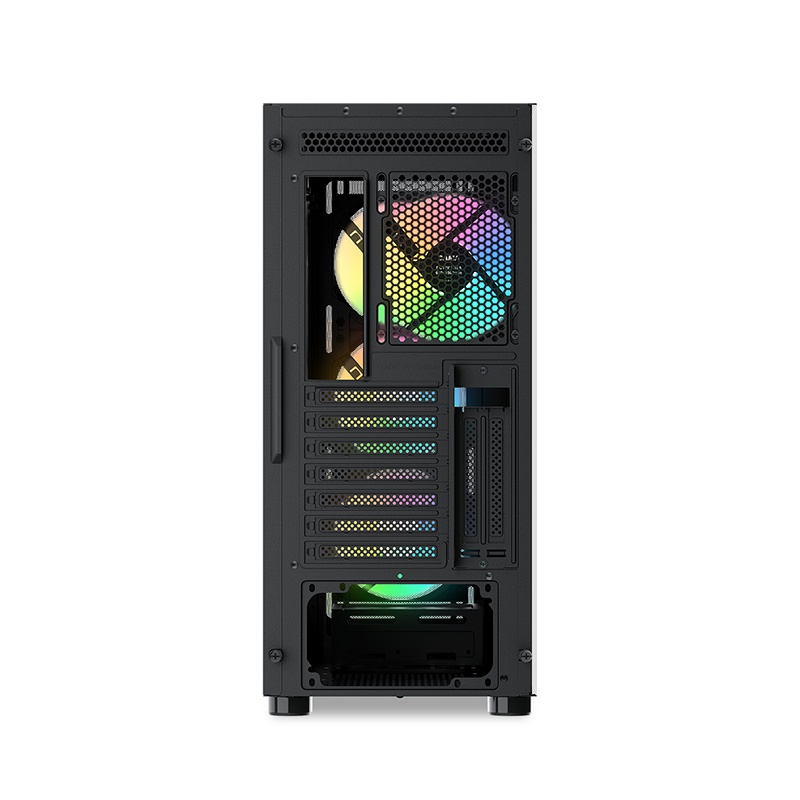 Корпус ПК без блока питания SAMA S40 Black, Midi-Tower, TG, 4x120mm ARGB, 2xUSB 3.0 + 1xUSB 3.1 Type