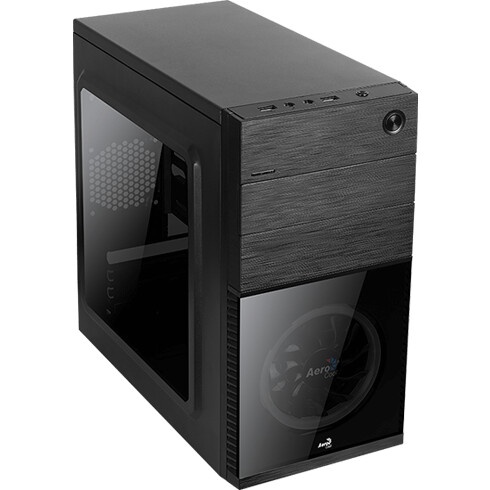 Компьютерный корпус Aerocool / Formula Atomic Lite-G-BK-v2 черный без БП mATX 1x120mm 2xUSB2.0 1xUSB