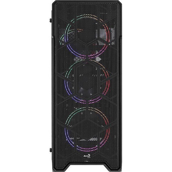 Компьютерный корпус Aerocool / Formula Ore Saturn FRGB-G-BK-v1 (2xUSB, 2xAudio, 0.5 мм,3x120 мм FAN,