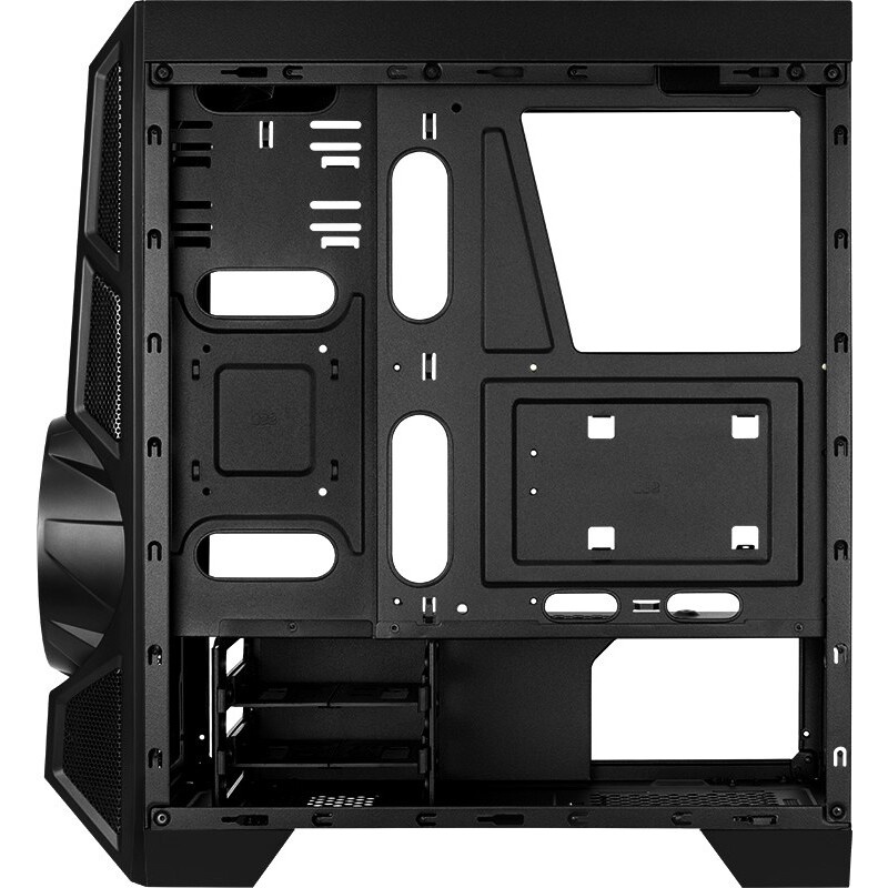 Компьютерный корпус Aerocool / Formula Ore Saturn FRGB-G-BK-v1 (2xUSB, 2xAudio, 0.5 мм,3x120 мм FAN,