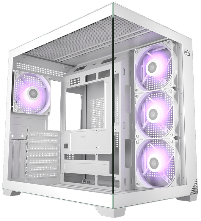 Корпус без блока питания PCCooler C3T700 ARGB WH, Midi-Tower, TG, 4x120mm ARGB, 1xUSB-A 3.0 + 1xUSB-