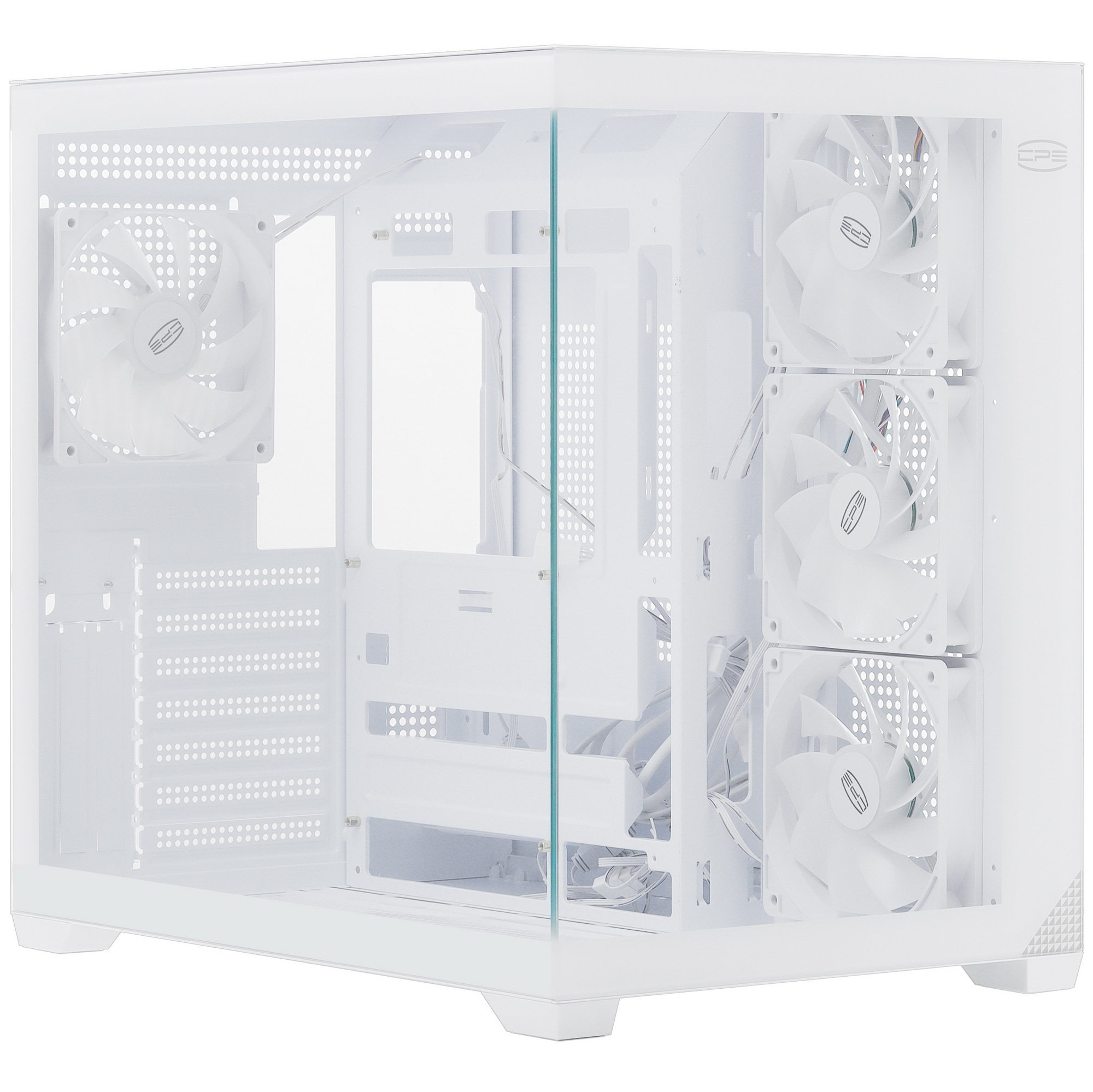 Корпус без блока питания PCCooler C3T700 ARGB WH, Midi-Tower, TG, 4x120mm ARGB, 1xUSB-A 3.0 + 1xUSB-