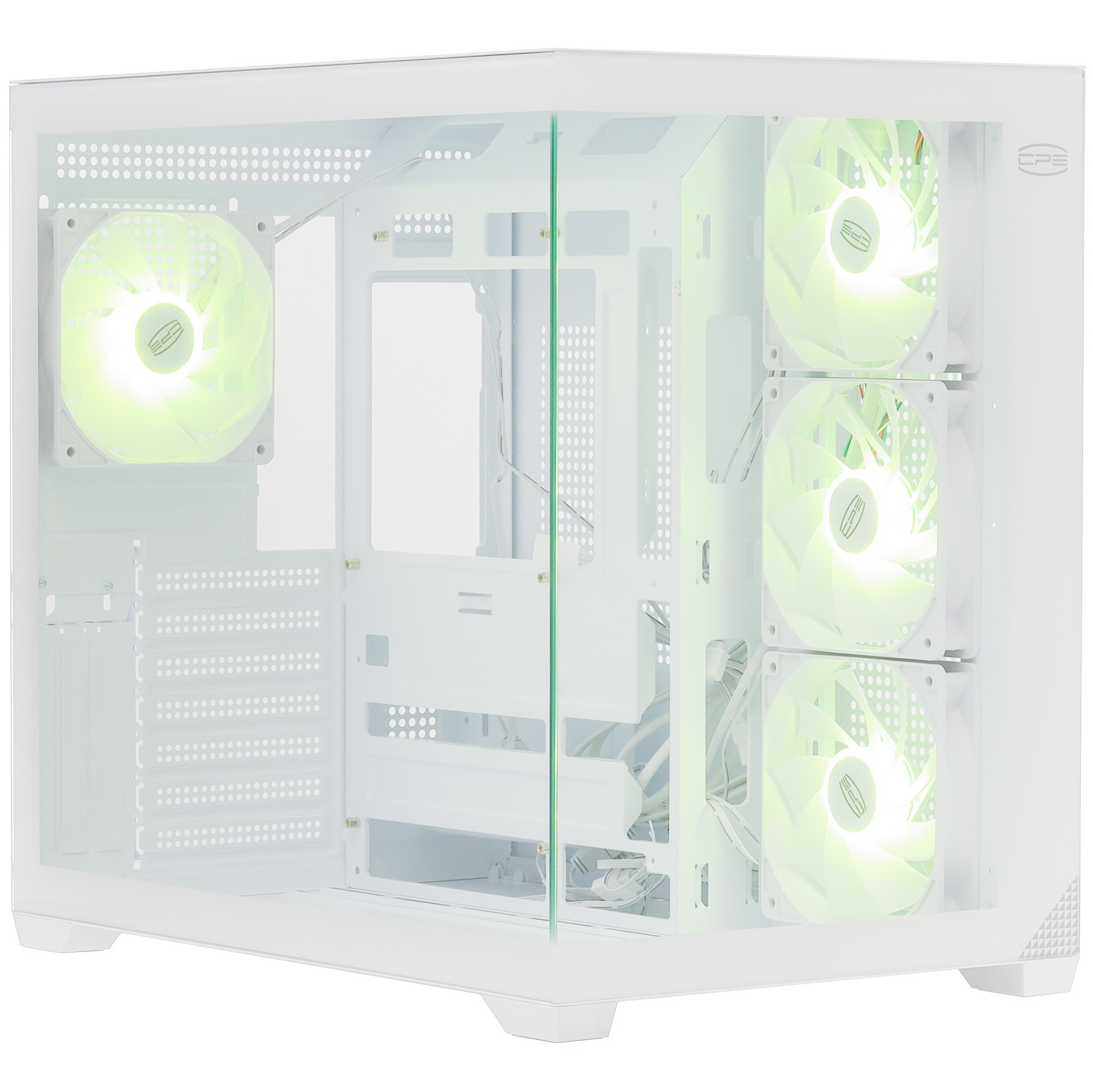 Корпус без блока питания PCCooler C3T700 ARGB WH, Midi-Tower, TG, 4x120mm ARGB, 1xUSB-A 3.0 + 1xUSB-