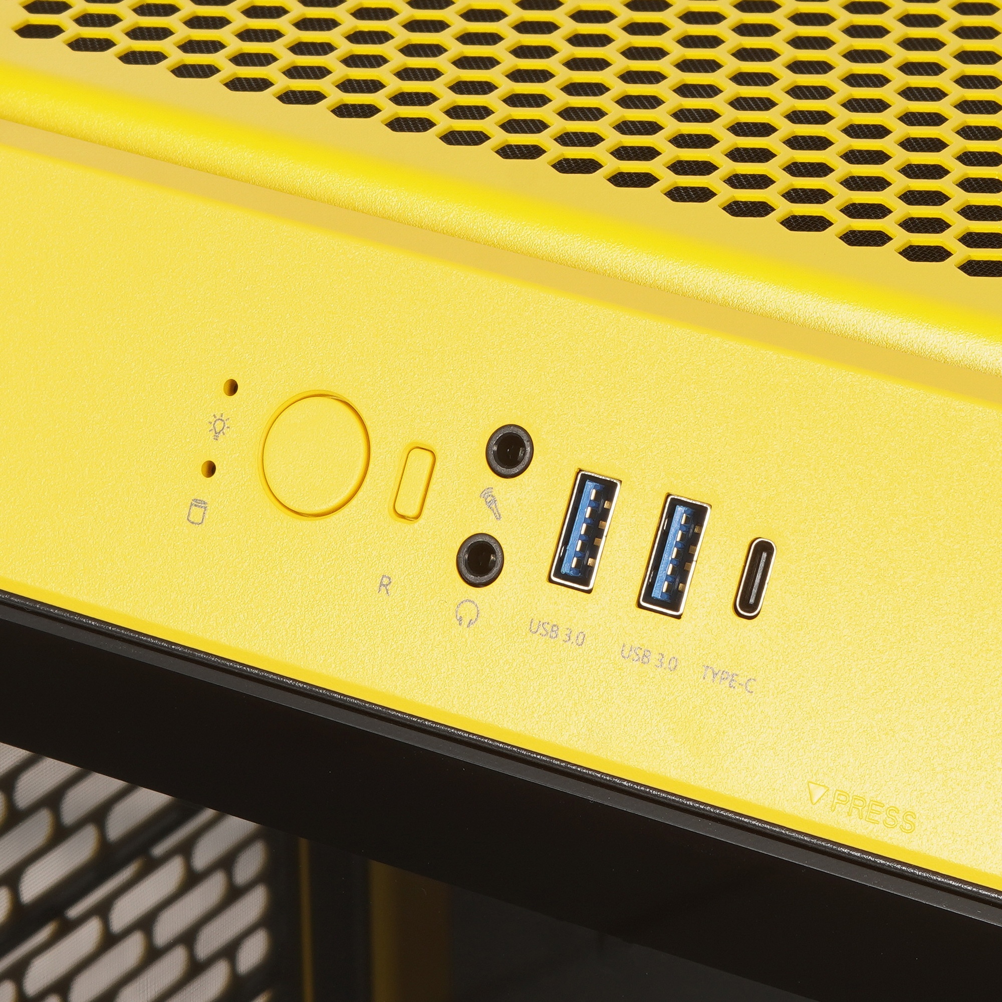 Корпус Thermaltake The Tower 300 желтый без БП miniITX 8x120mm 6x140mm 2xUSB3.0 audio bott PSU