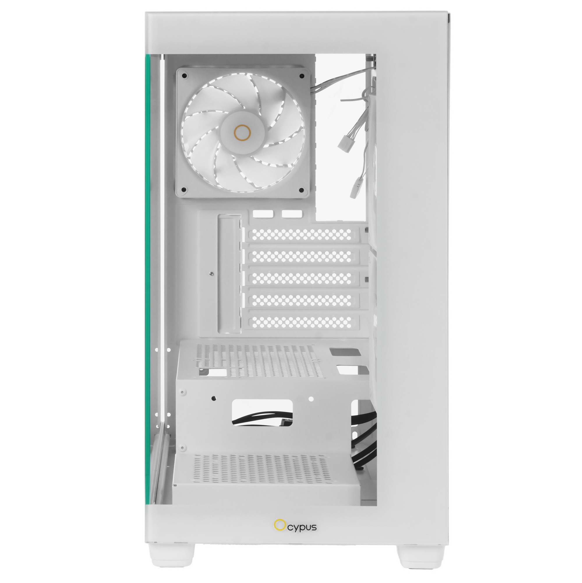 Корпус для ПК Case Ocypus Gamma C52 WH ARGB mATX / win / white / 3 ARGB fans / no PSU / Tempered Gla