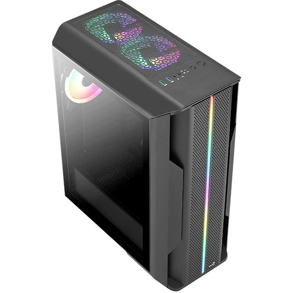 Компьютерный корпус Aerocool  / Formula Splinter Duo-G-BK-v1 черный без БП mATX 2x120mm 2xUSB3.0 aud