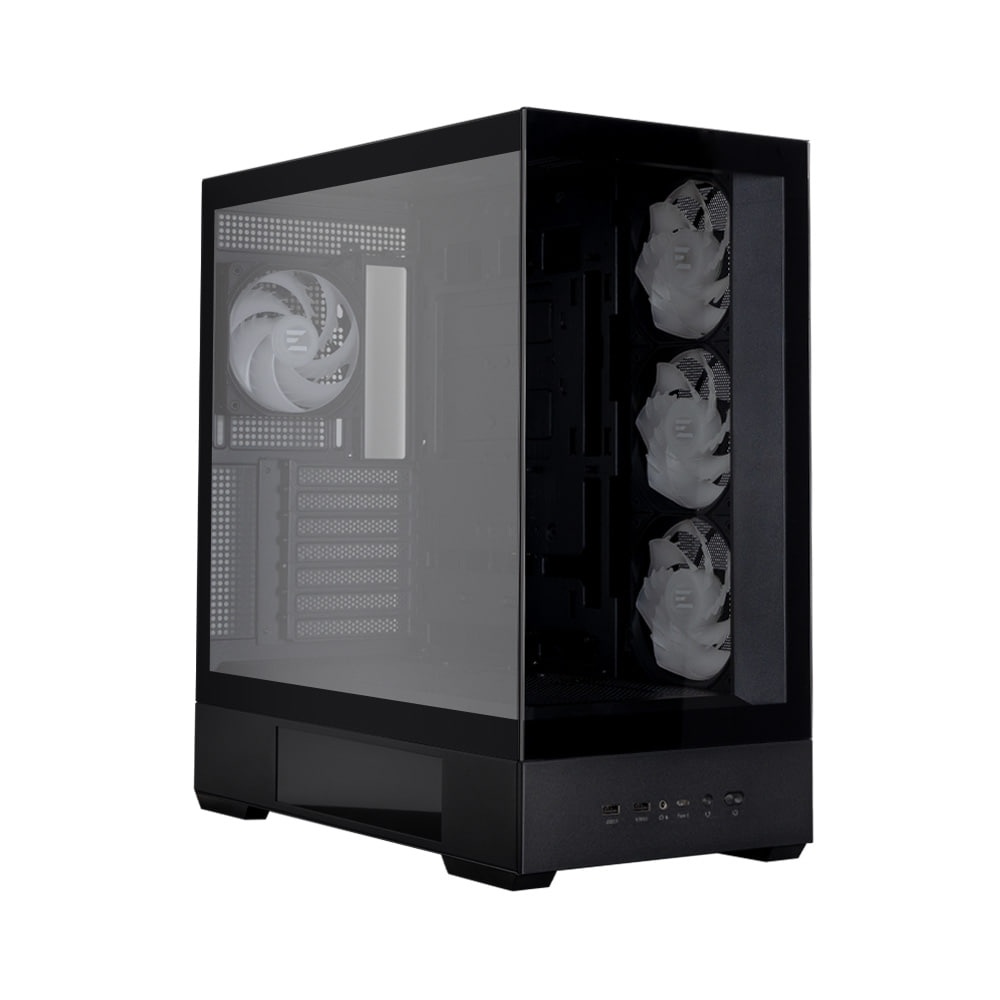 Компьютерный корпус ZALMAN P40 DS, ATX, BLACK, WINDOW, 9.1-inch LCD screen, 2xCombo(2.5” or 3.5”), 1