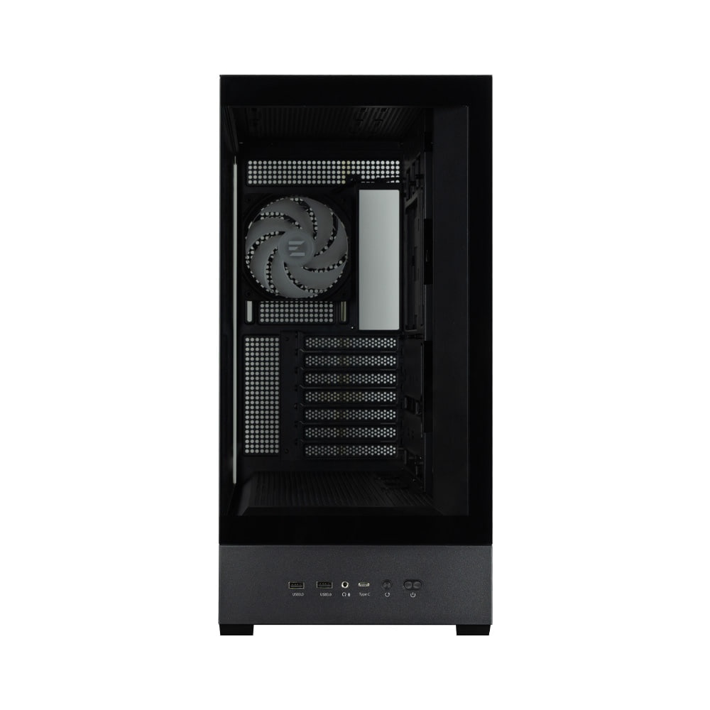 Компьютерный корпус ZALMAN P40 DS, ATX, BLACK, WINDOW, 9.1-inch LCD screen, 2xCombo(2.5” or 3.5”), 1