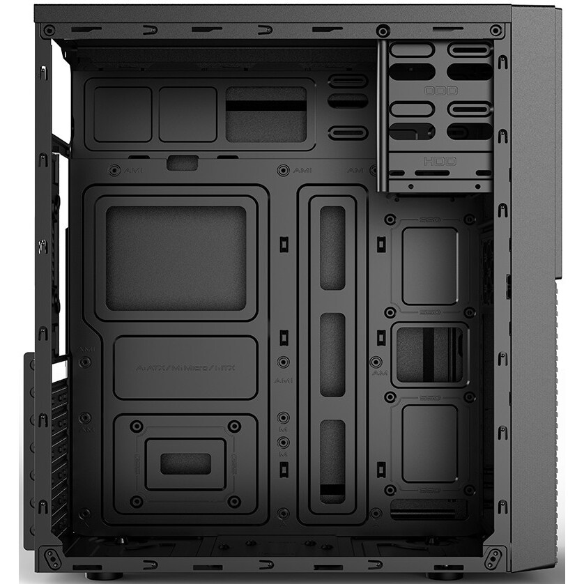 Корпус без блока питания Foxline FL-301, ATX, 4xUSB2.0, HDA, w/o FAN, w/o PSU, no PowerCord, w/DVD-R