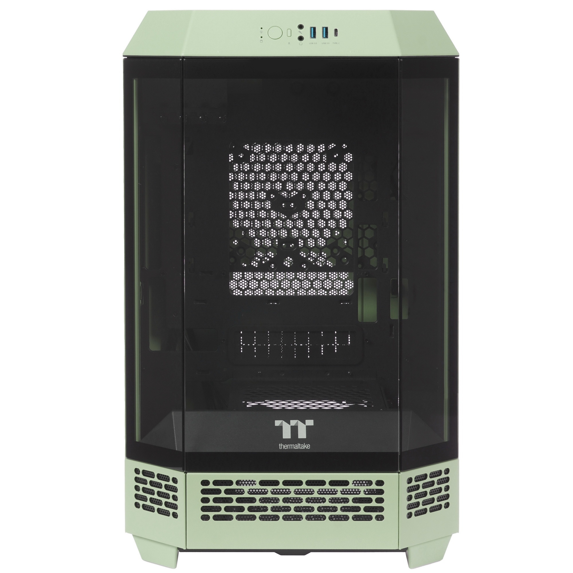 Корпус Thermaltake The Tower 300 Matcha зеленый без БП miniITX 8x120mm 6x140mm 2xUSB3.0 audio bott P