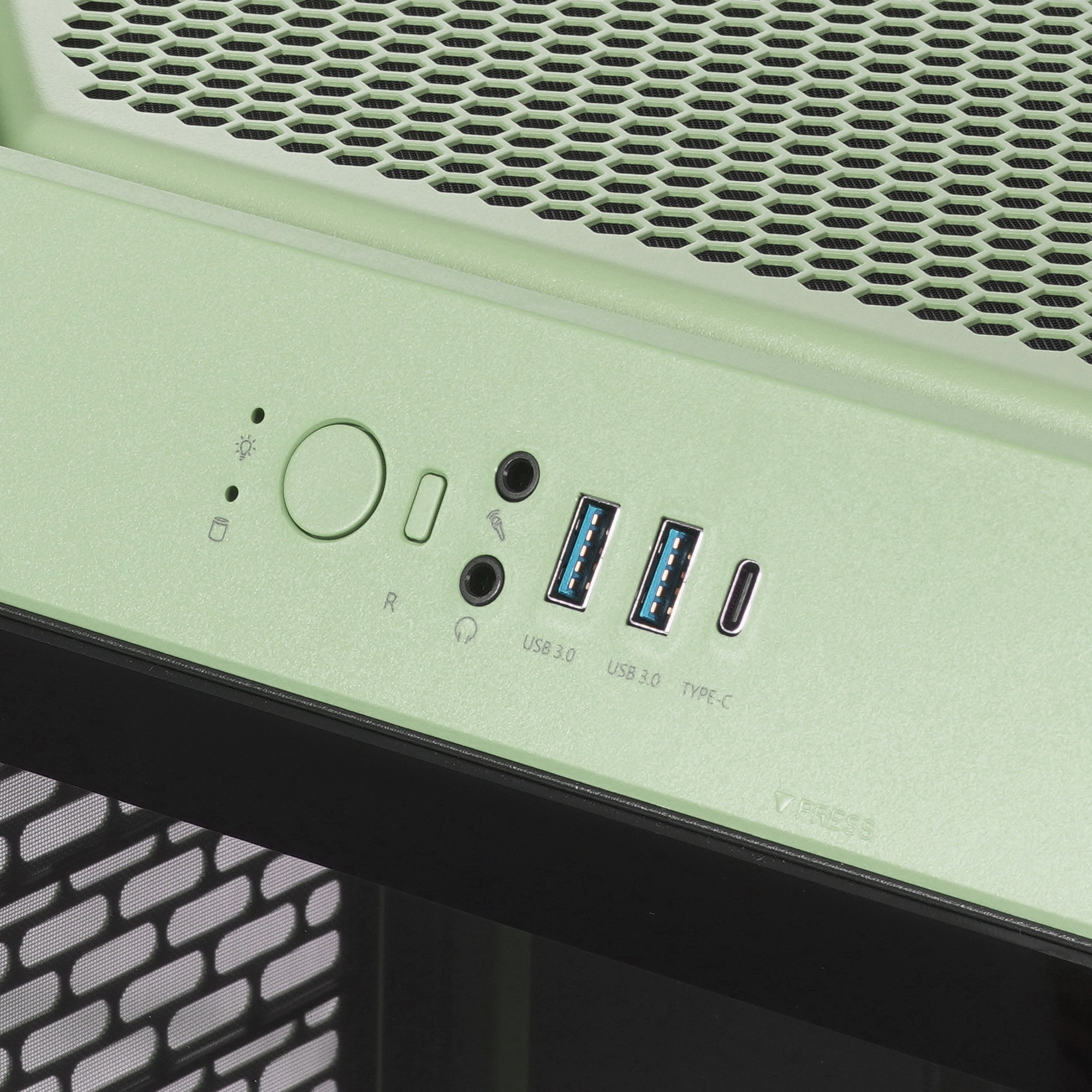 Корпус Thermaltake The Tower 300 Matcha зеленый без БП miniITX 8x120mm 6x140mm 2xUSB3.0 audio bott P