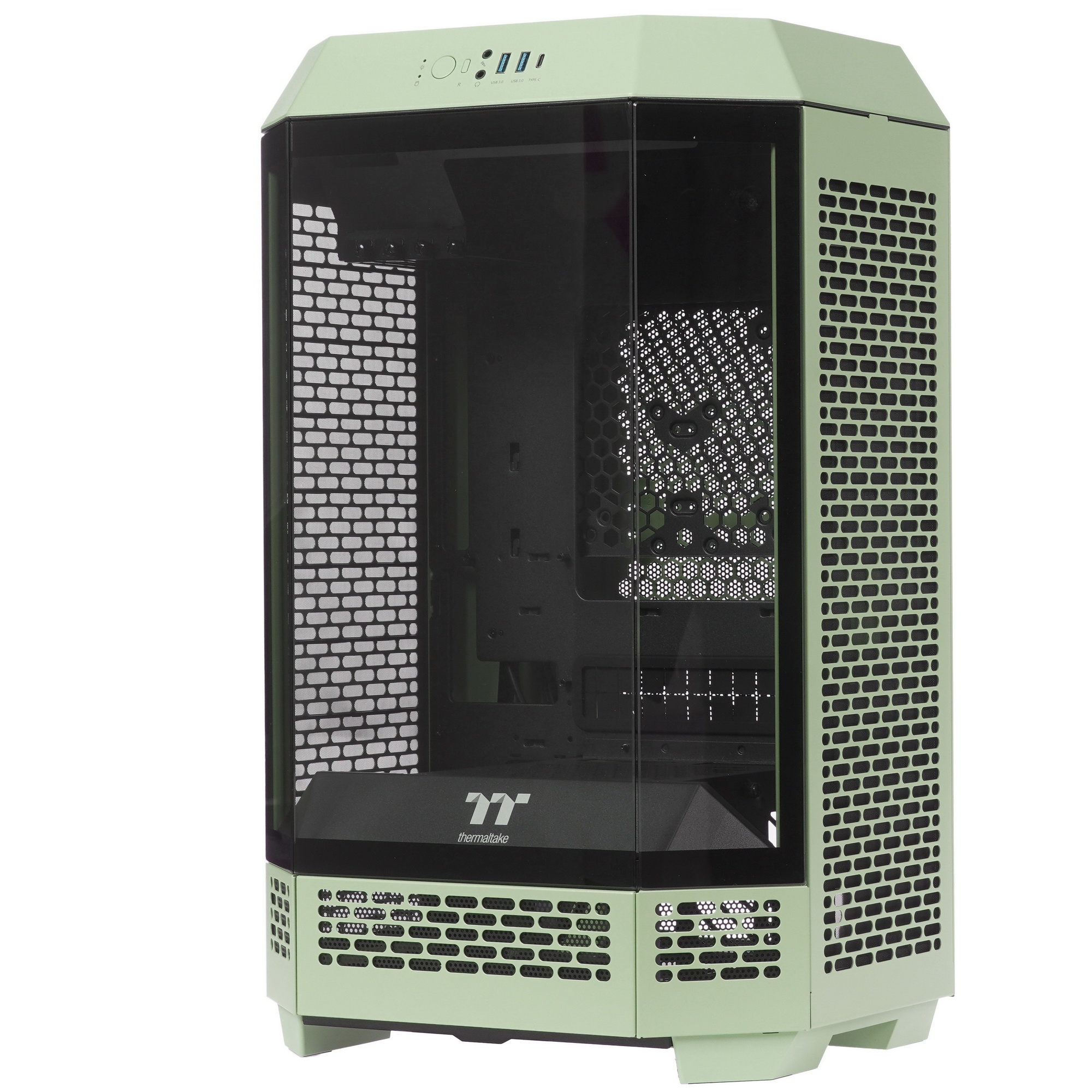 Корпус Thermaltake The Tower 300 Matcha зеленый без БП miniITX 8x120mm 6x140mm 2xUSB3.0 audio bott P