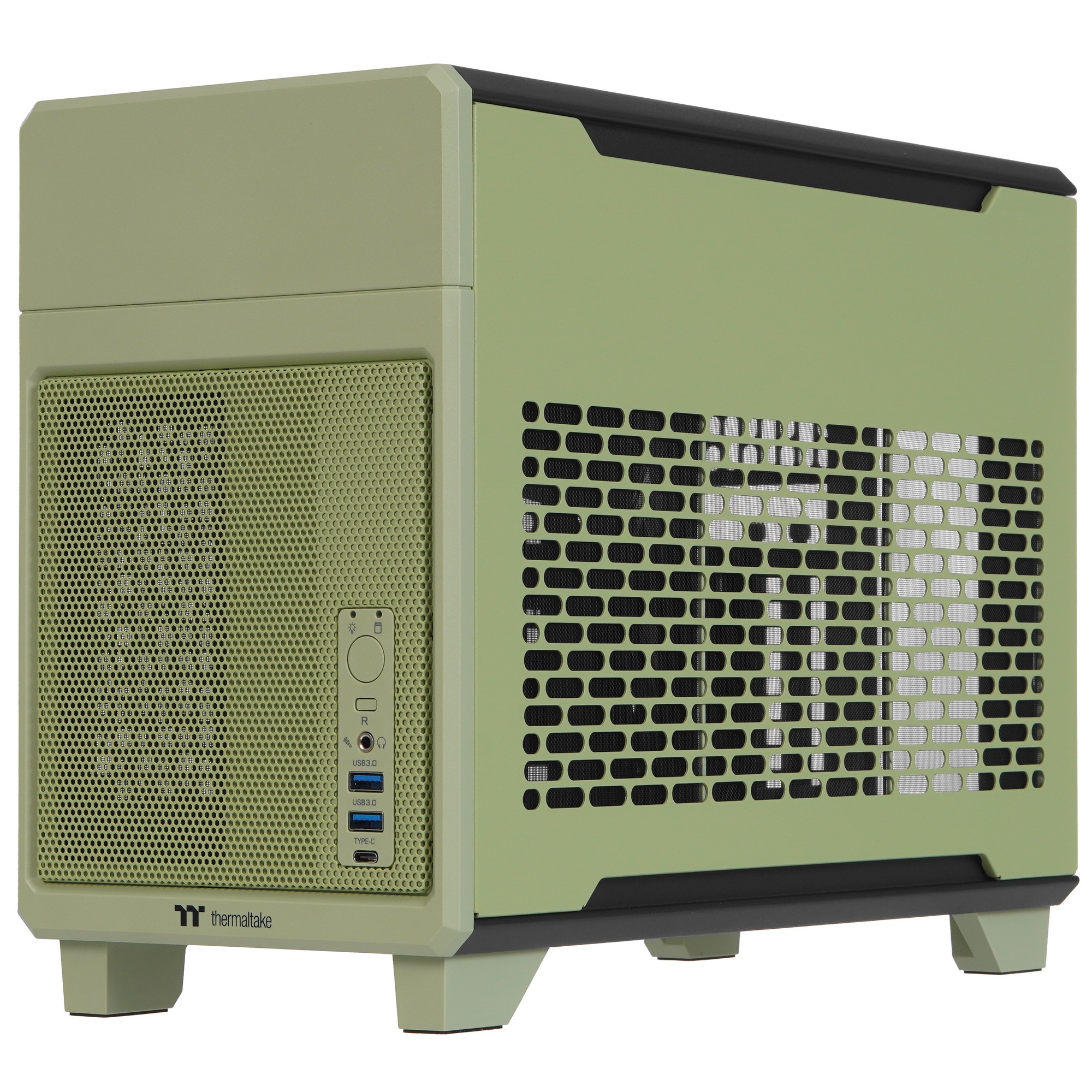 Корпус Thermaltake TR100,без БП, SFF, зеленый, 0, 8x140mm 2x200mm