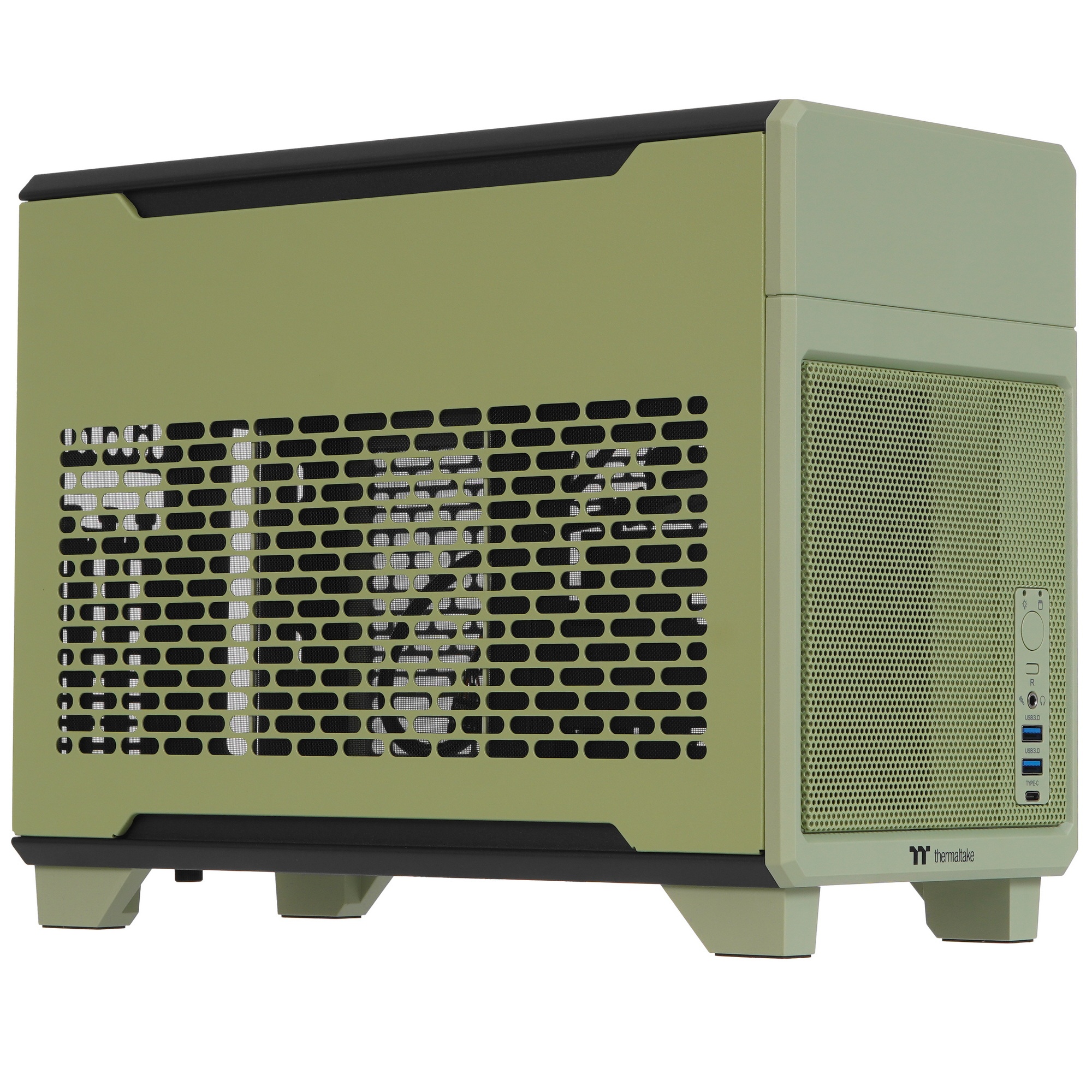 Корпус Thermaltake TR100,без БП, SFF, зеленый, 0, 8x140mm 2x200mm
