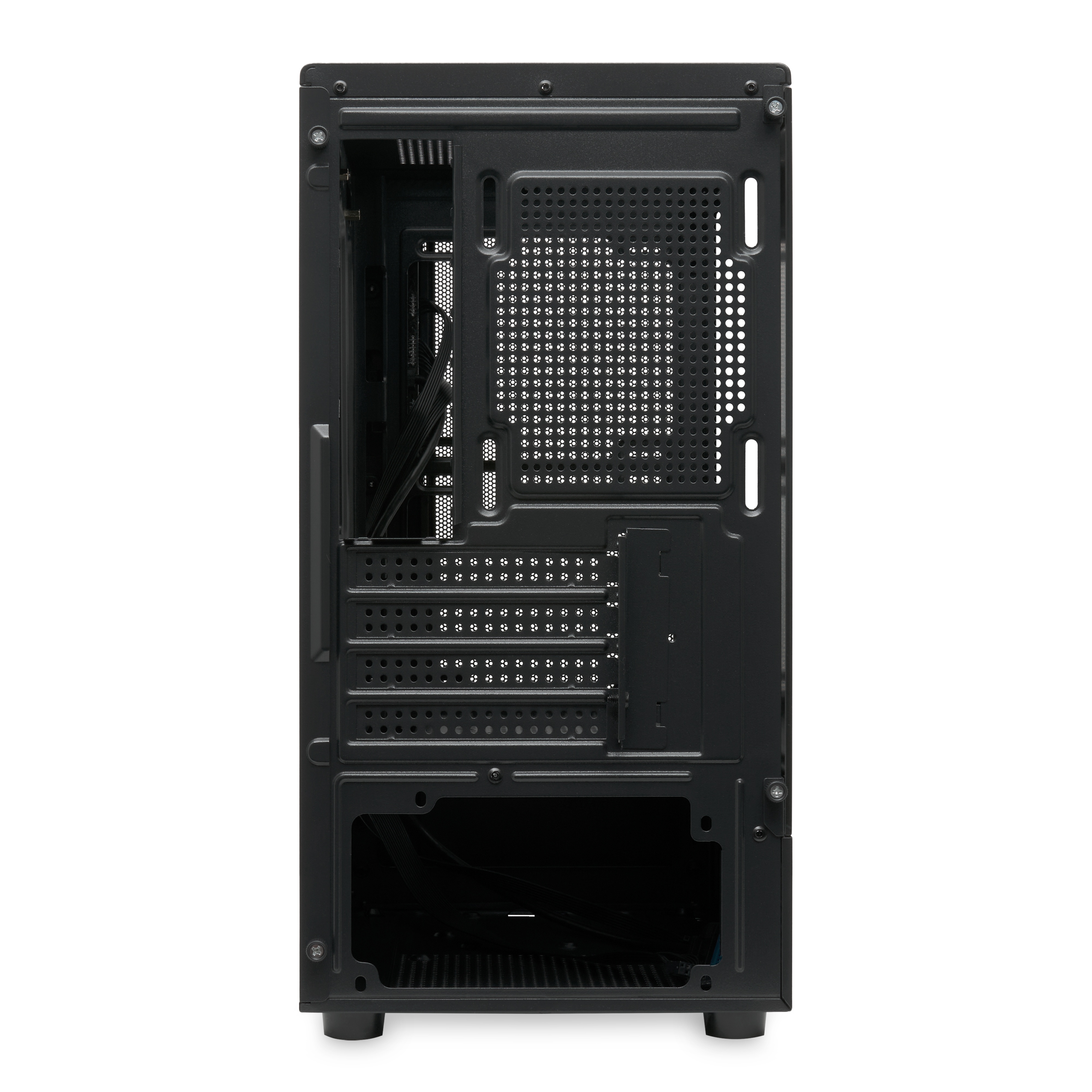 Корпус без блока питания/ Case HSPD M332, Mesh Mini-tower, Black, TG, 0.4 SPCC, no fans, mATX, mITX,