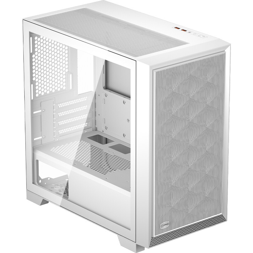 Корпус без блока питания PCCOOLER C3B310 WH, Mesh Mid Tower, White, TG, 0.4 SPCC, no fans mATX, mITX