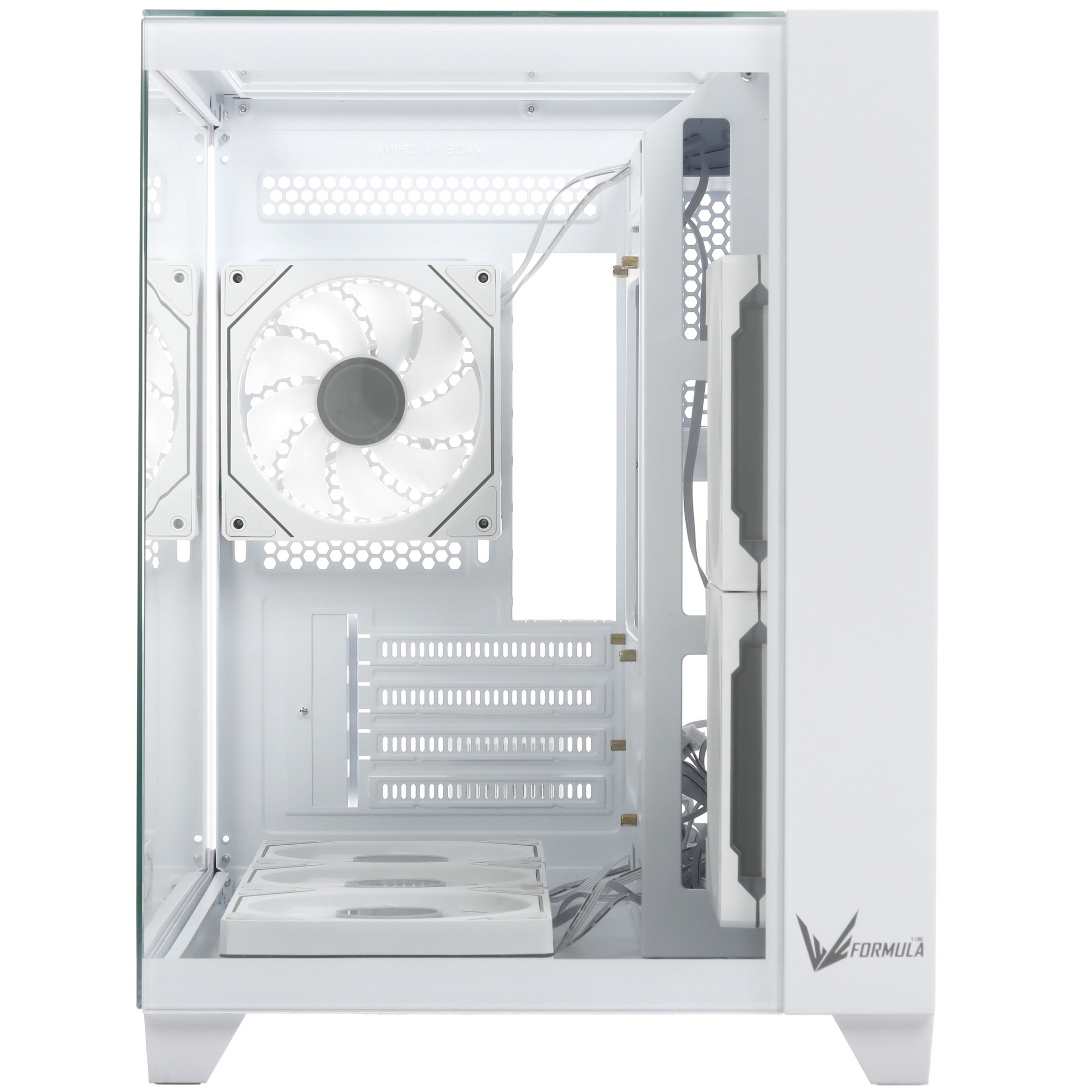Компьютерный корпус Formula Crystal Z9ML Floe белый без БП mATX 4x120mm 2xUSB3.0 1xUSB3.1 audio bott