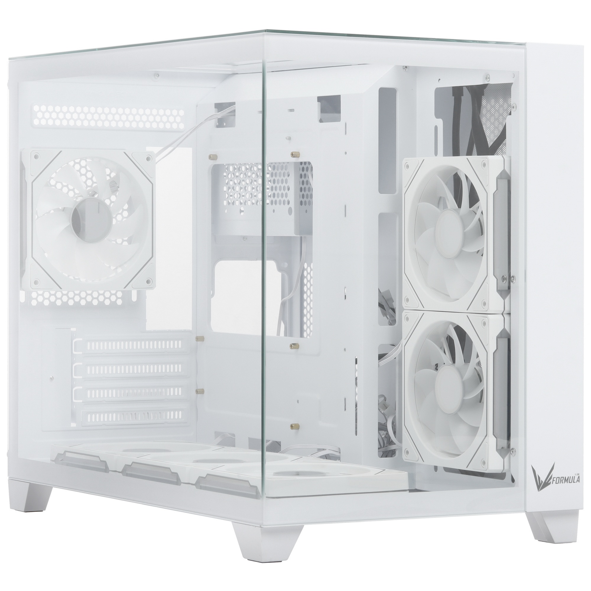 Компьютерный корпус Formula Crystal Z9ML Floe белый без БП mATX 4x120mm 2xUSB3.0 1xUSB3.1 audio bott