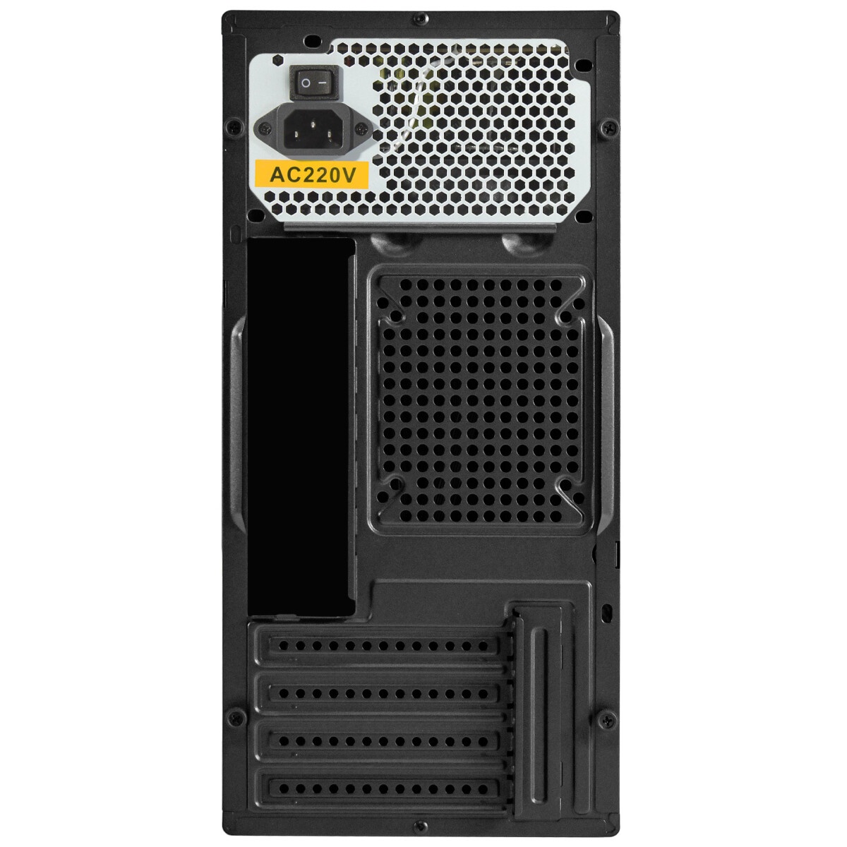 Корпус Minitower ExeGate BAA-308M-UNS450 (mATX, БП UNS450 с вент. 12см, 2*USB, HD Audio, черный)