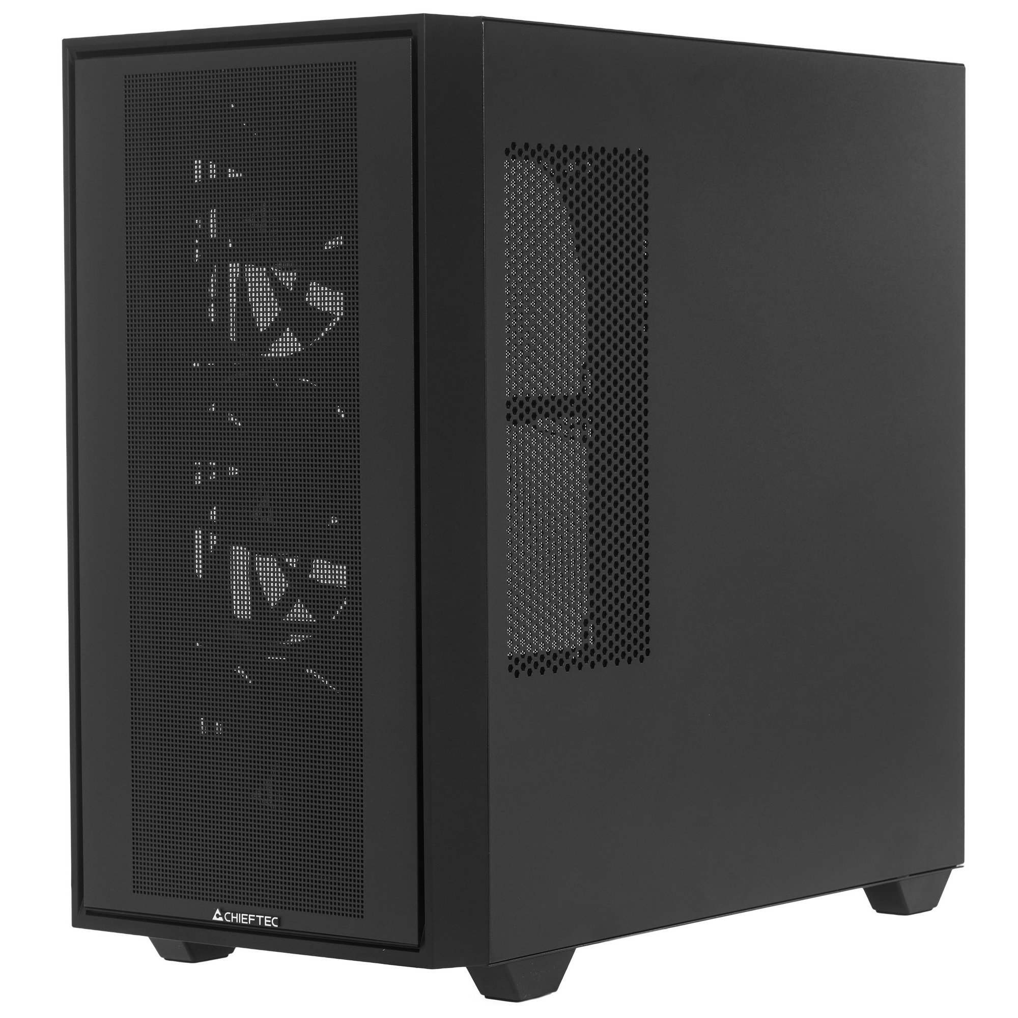 Компьютерный корпус Chieftec Night Hunter черный без БП ATX 4x140mm audio bott PSU