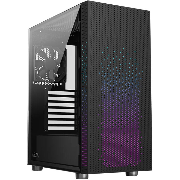 Корпус Azza Regis черный без БП ATX 4x120mm 2xUSB3.0 audio bott PSU