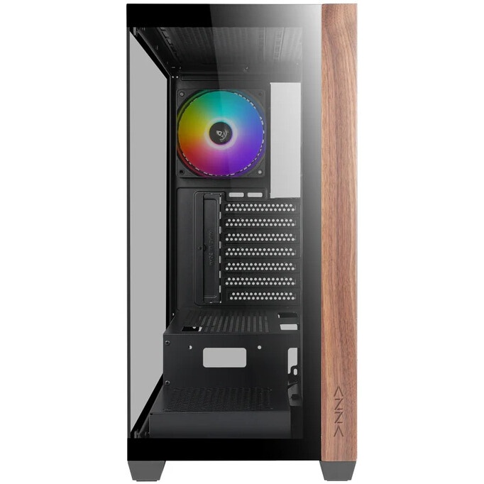 Корпус Azza Regis черный без БП ATX 4x120mm 2xUSB3.0 audio bott PSU