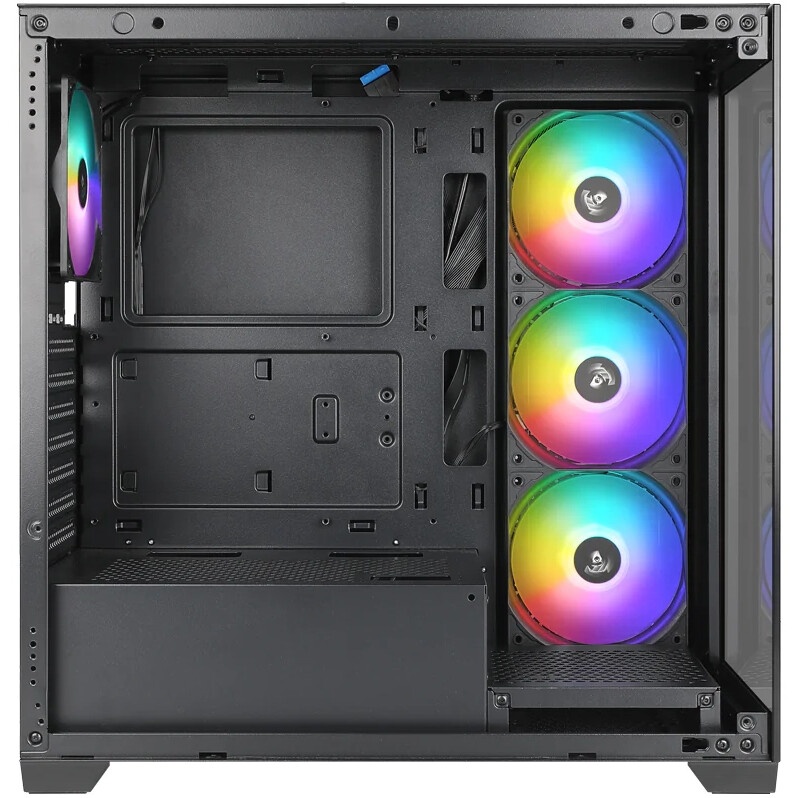 Корпус Azza Regis черный без БП ATX 4x120mm 2xUSB3.0 audio bott PSU