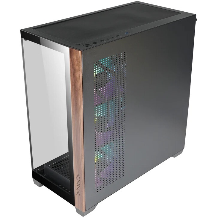 Корпус Azza Regis черный без БП ATX 4x120mm 2xUSB3.0 audio bott PSU