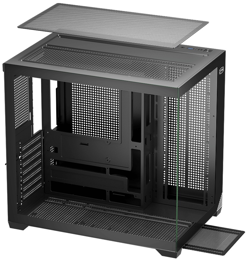 Корпус без блока питания PCCooler C3T700 BK, Midi-Tower, TG, no fans, 1xUSB-A 3.0 + 1xUSB-A 2.0 + 1x