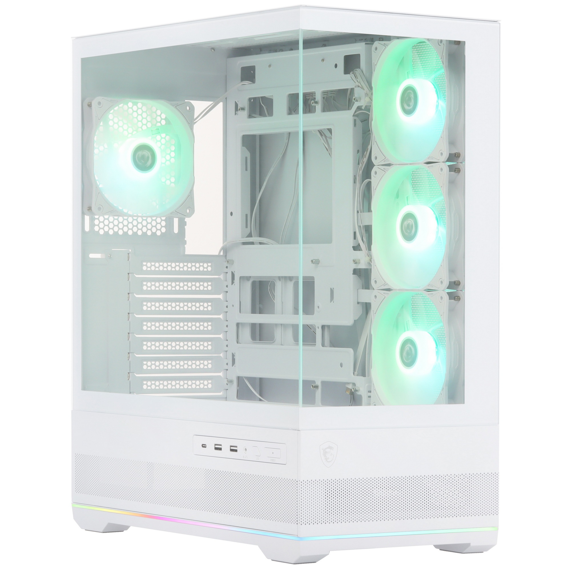 Корпус MSI MAG Pano 110R PZ белый без БП ATX 6x120mm 7x140mm 2xUSB3.0 1xUSB3.1 audio AirDuct bott PS