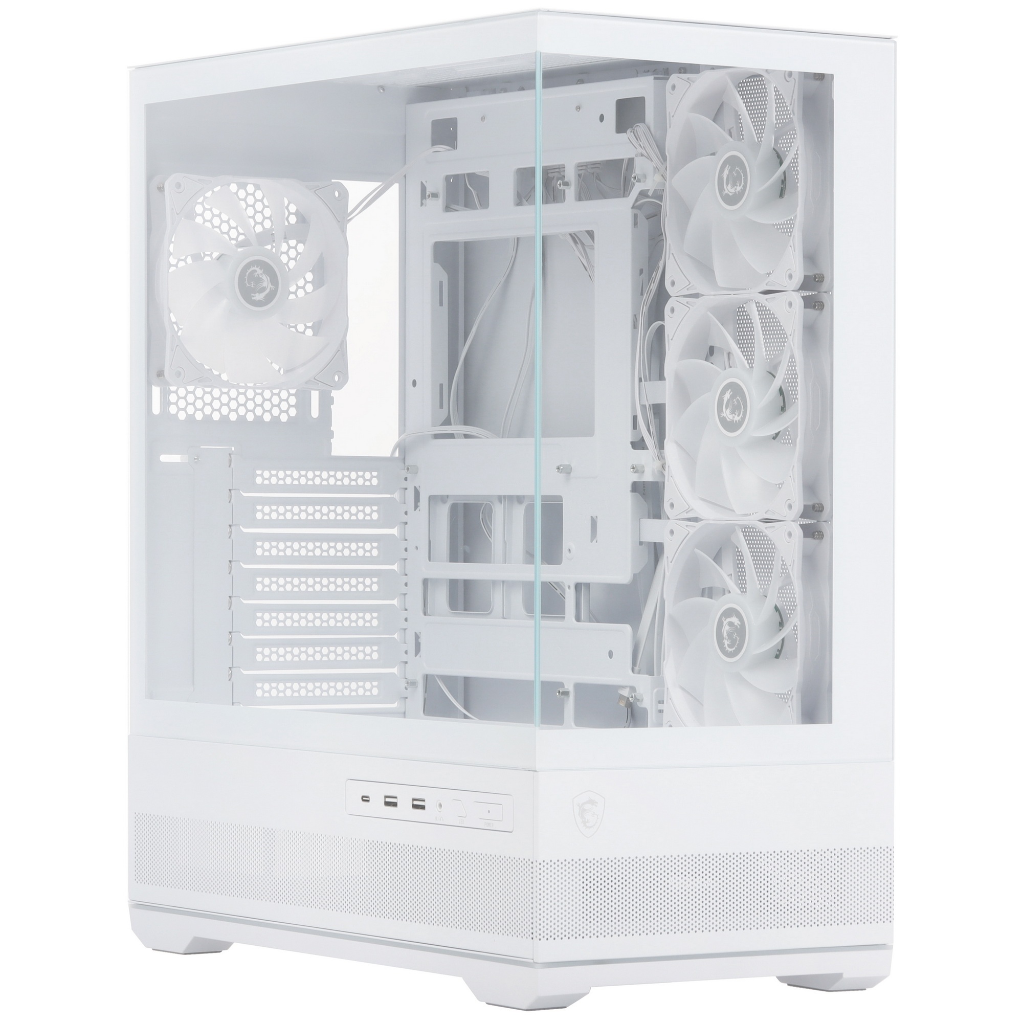 Корпус MSI MAG Pano 110R PZ белый без БП ATX 6x120mm 7x140mm 2xUSB3.0 1xUSB3.1 audio AirDuct bott PS