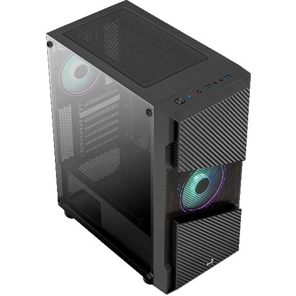 Компьютерный корпус Aerocool / Formula Aero One Eclipse-G-BK-v1 черный без БП ATX 4x120mm 2xUSB3.0 a