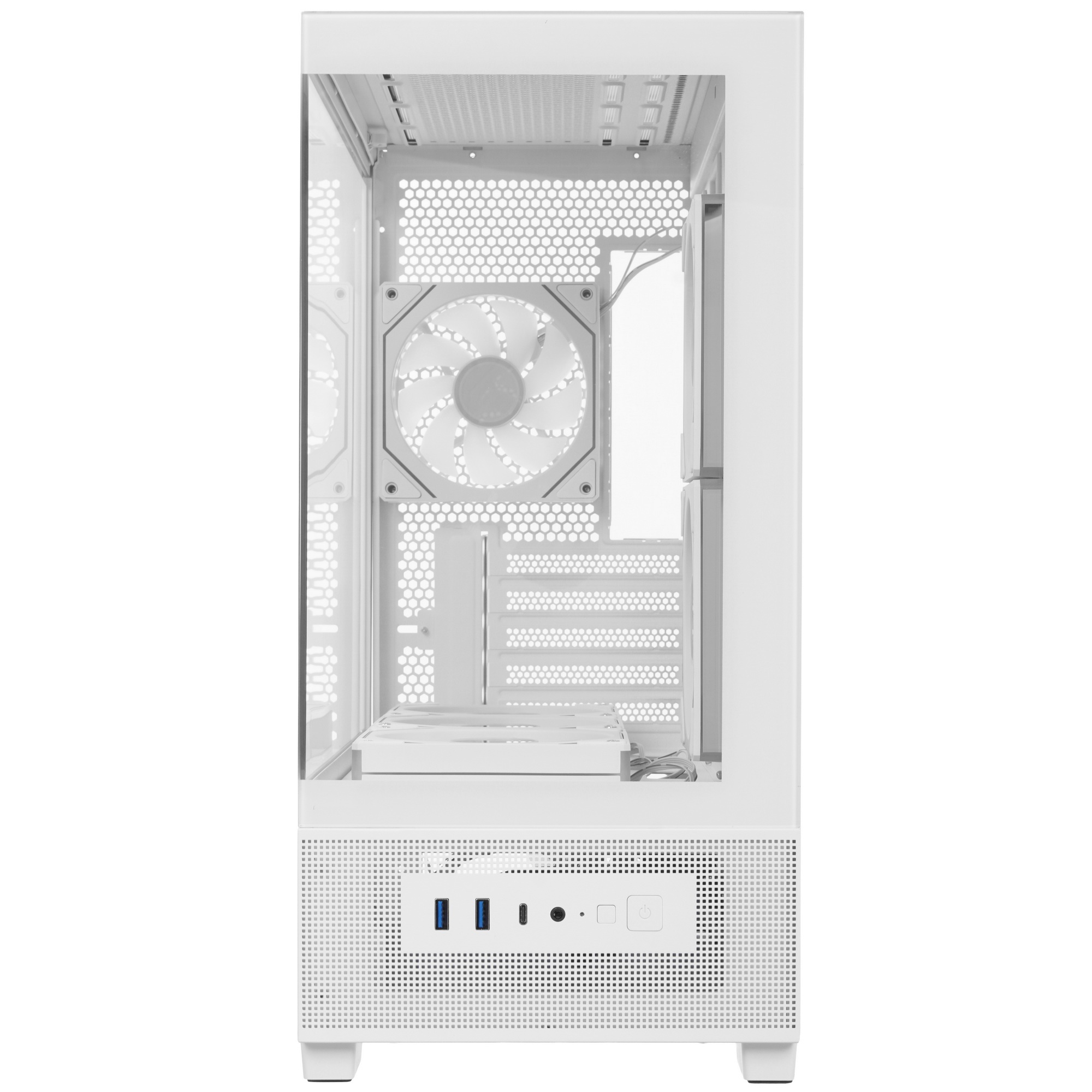 Компьютерный корпус XASTRA Q500M 6ARGB-C10-UC White mATX/Aquarium/Screewless/ 6x120mm ARGB PWM FM fa