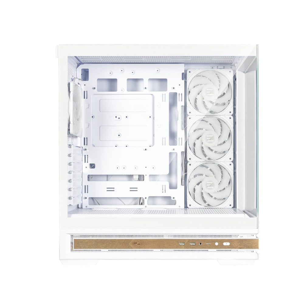 Компьютерный корпус ZALMAN P40 NAMU, ATX, белый, WINDOW, WOODEN ELEMENTS, 2xCombo(2.5” or 3.5”), 1xU