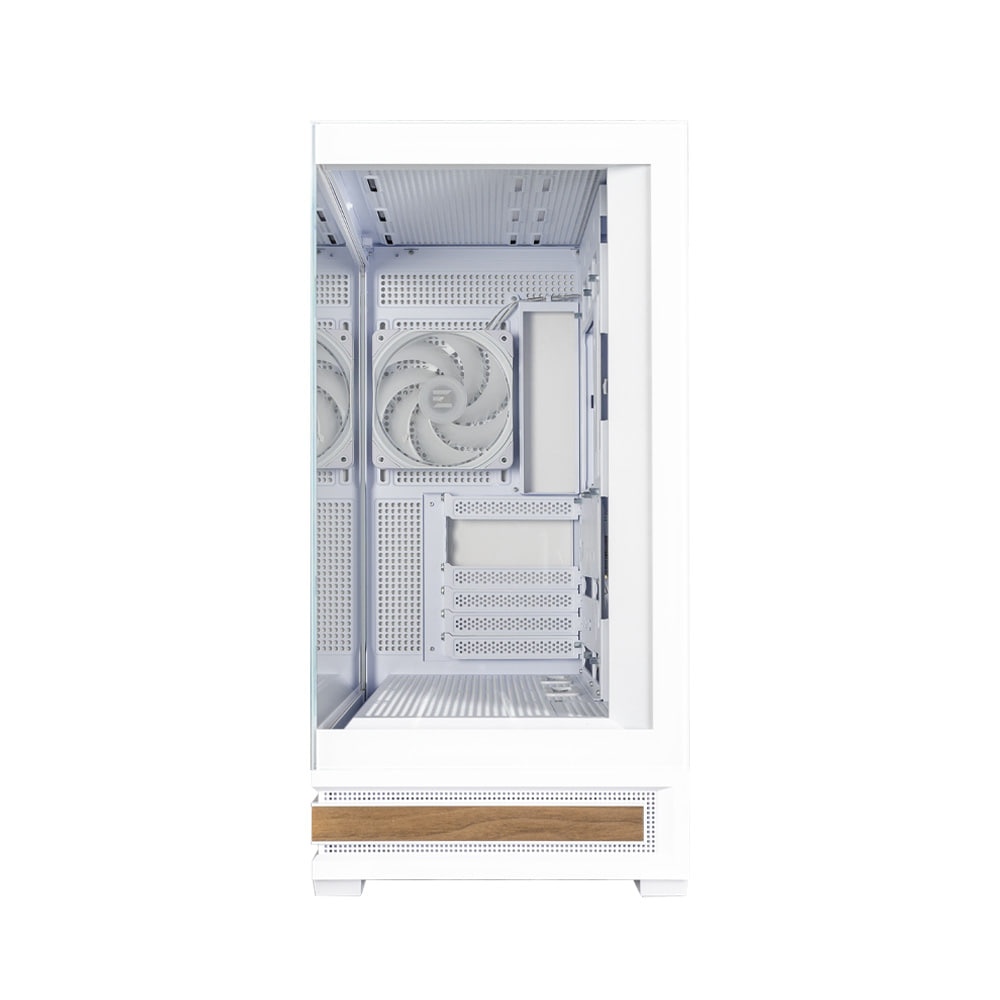Компьютерный корпус ZALMAN P40 NAMU, ATX, белый, WINDOW, WOODEN ELEMENTS, 2xCombo(2.5” or 3.5”), 1xU