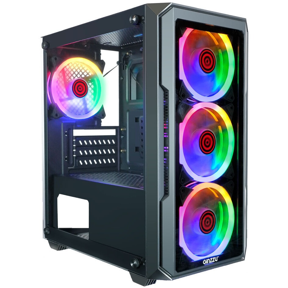 Компьютерный корпус Ginzzu CL406 mATX FAN 3*12 FRGB (12RR4)