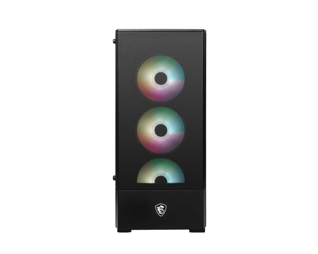 Компьютерный корпус без блока питания Case MSI MAG FORGE 112R, Midi-Tower, TG, 4x120mm ARGB, 2xUSB 3